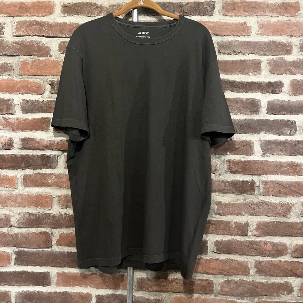 NWT J. Crew Factory Gray/Green Short Sleeve Tee Size L